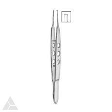 Castroviejo Suture Forceps, Fine 0.11 mm Non-Angled Teeth, 10.7 cm Length, FDA Approved (CFP-723/1)