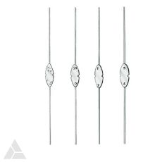 Bowman Lacrimal Probe, Cylindrical Set of 4 Sizes, 12.5 cm length, FDA Approved (CHI-550)
