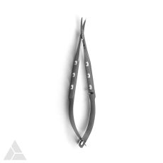 Castroviejo Corneal Scissors, Slightly Curved, Blunt Tips, 10 cm Length, FDA Approved (CSC-1053)